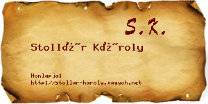 Stollár Károly névjegykártya